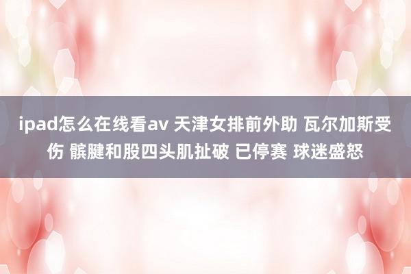 ipad怎么在线看av 天津女排前外助 瓦尔加斯受伤 髌腱和股四头肌扯破 已停赛 球迷盛怒