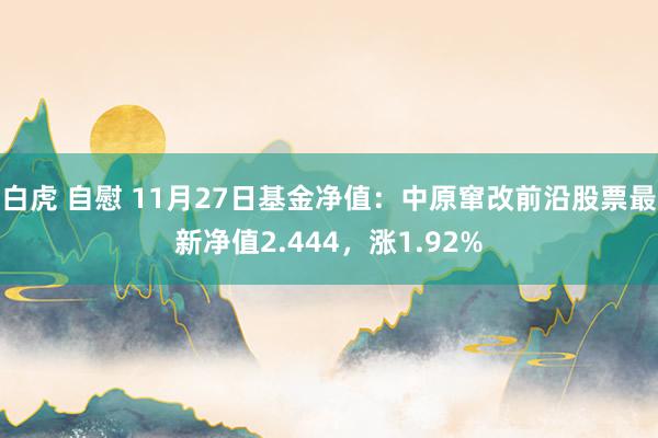 白虎 自慰 11月27日基金净值：中原窜改前沿股票最新净值2.444，涨1.92%