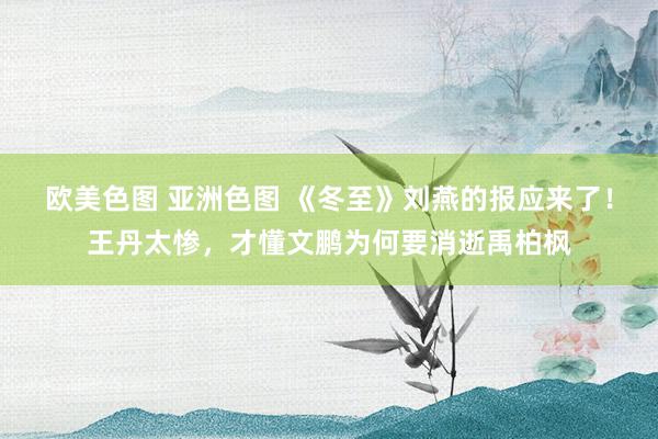 欧美色图 亚洲色图 《冬至》刘燕的报应来了！王丹太惨，才懂文鹏为何要消逝禹柏枫