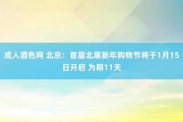 成人酒色网 北京：首届北展新年购物节将于1月15日开启 为期11天