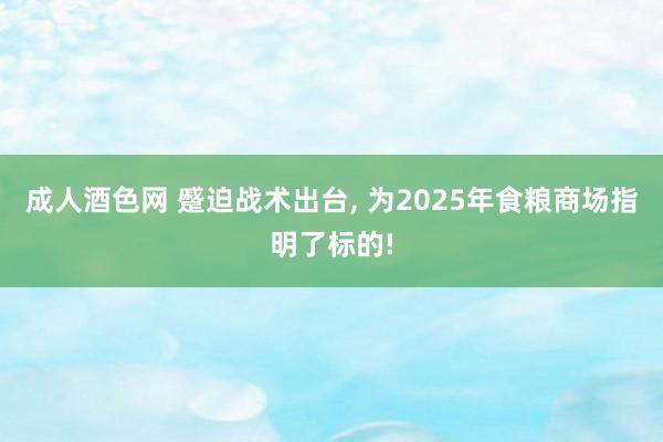 成人酒色网 蹙迫战术出台， 为2025年食粮商场指明了标的!